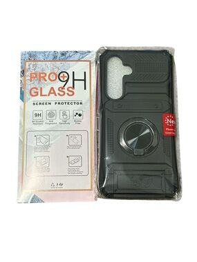 Samsung Screen Protector and Case for Galaxy S24 FE - Pink and Blue‎ Accent
